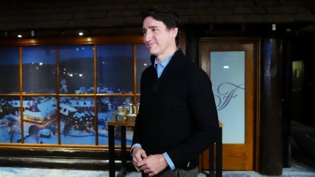 Prime Minister Justin Trudeau is seen during a cabinet retreat at Chateau Montebello in Montebello, Que., on Monday, Jan. 20, 2025. 