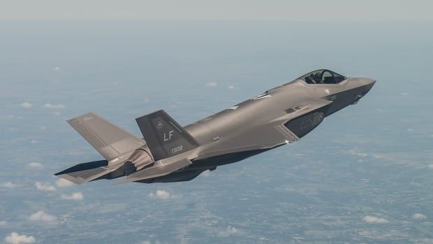 The F-35 fighter jet, built by Lockheed Martin with help from contractors around the world, including in Canada.