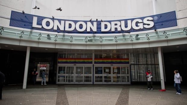 A large storefront with the text reading 'London Drugs'.