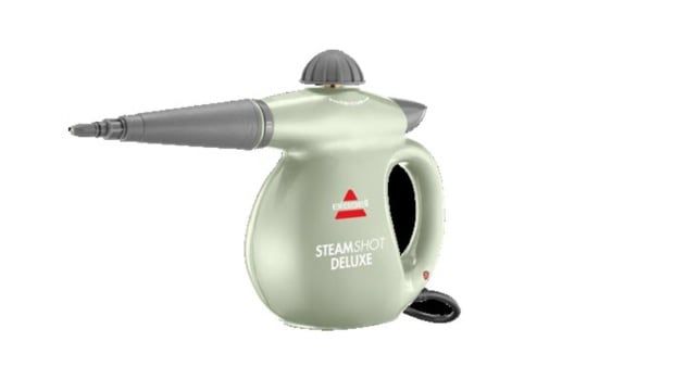 An image of a handheld steam cleaning device on a white background.