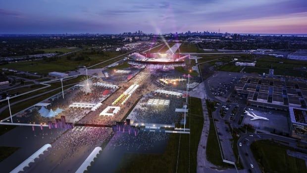 An artist's rendering of the new Rogers Stadium, a venue with capacity for 50,000 to be built on the grounds of the former Downsview airport.