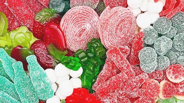 Colourful, suger-coated candies