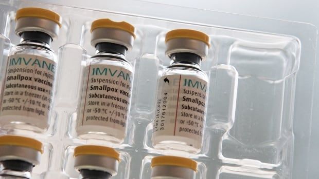 Doses of Bavarian Nordic's Imvanex vaccine, used to protect against mpox virus, are pictured at a vaccination centre in Paris, France, in 2002.