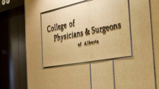 A wall says College of Physicians and Surgeons of Alberta