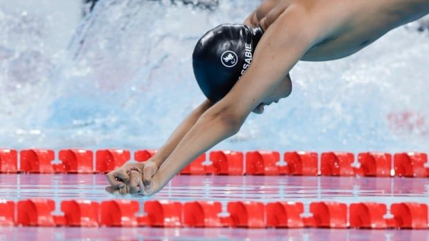 A man dives into a pool.