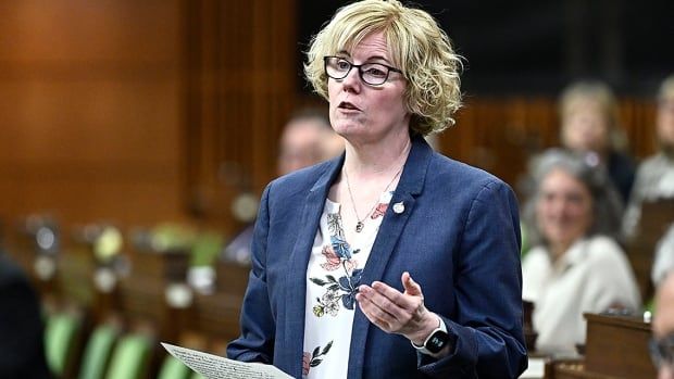 Minister of Sport and Physical Activity Carla Qualtrough rises during Question Period in the House of Commons on Parliament Hill in Ottawa on May 10, 2024. Justin Tang/Canadian Press/File 