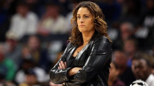 Connecticut Sun head coach Stephanie White looks on against the hometown Minnesota Lynx in Game 5 of the WNBA semifinals at Target Center on Oct. 08, 2024 in Minneapolis. 