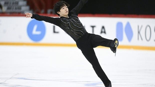 Japanese figure skater Yuma Kagiyama competes in the men's short program at the ISU Grand Prix Finlandia Trophy competition in Helsinki, Finland on Nov. 15, 2024. 