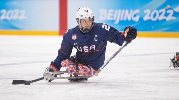 American male para hockey player.