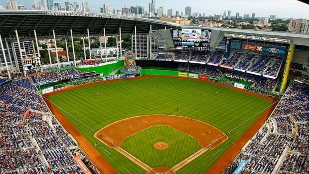 General view of Marlins Park during opening day between hometown Miami and the Colorado Rockies on March 31, 2014 in Florida. 