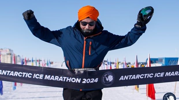 Windsor's Jasdeep Singh recently completed a marathon on his seventh continent across the globe. His latest one was in Antarctica.