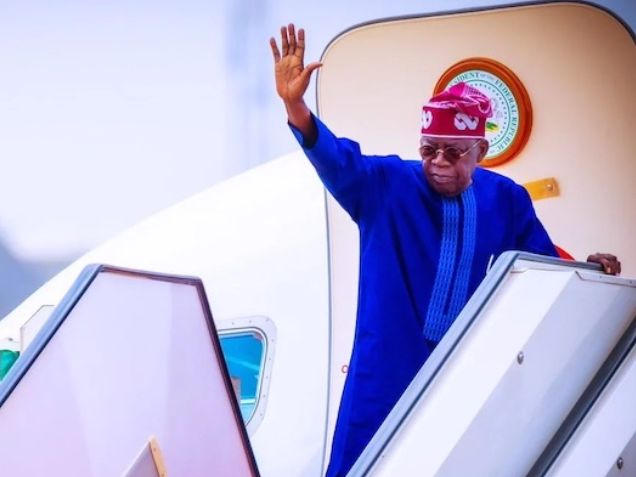 Tinubu travelling