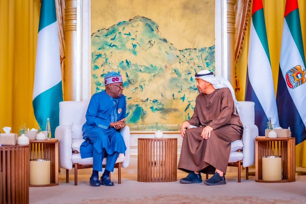 Tinubu and Sheikh Mohamed bin Zayed Al-Nahyan