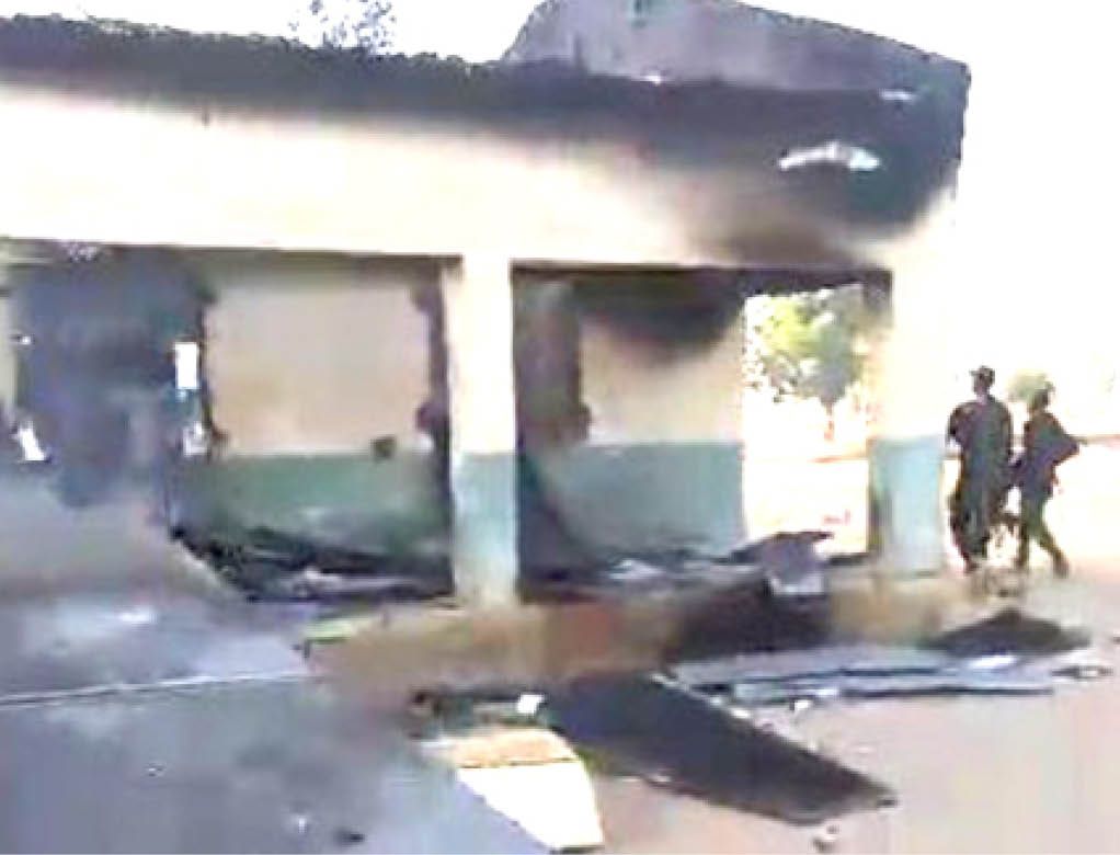 scene of the boko haram terrorists’ attack