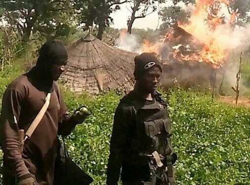 Security operatives set bandits hideout ablaze in Kaduna