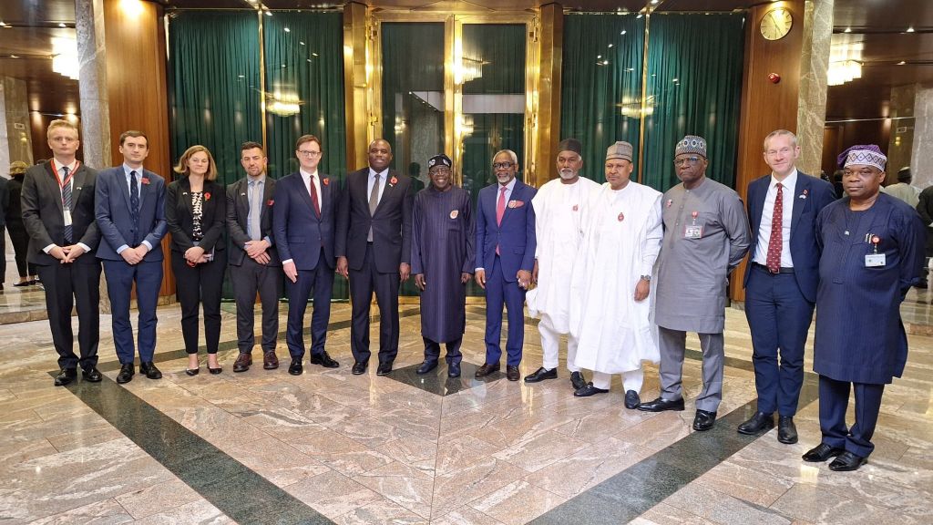 President Bola Ahmed Tinubu hosts UK Foreign Secretary David Lammy. (PHOTO CREDIT: NTA)