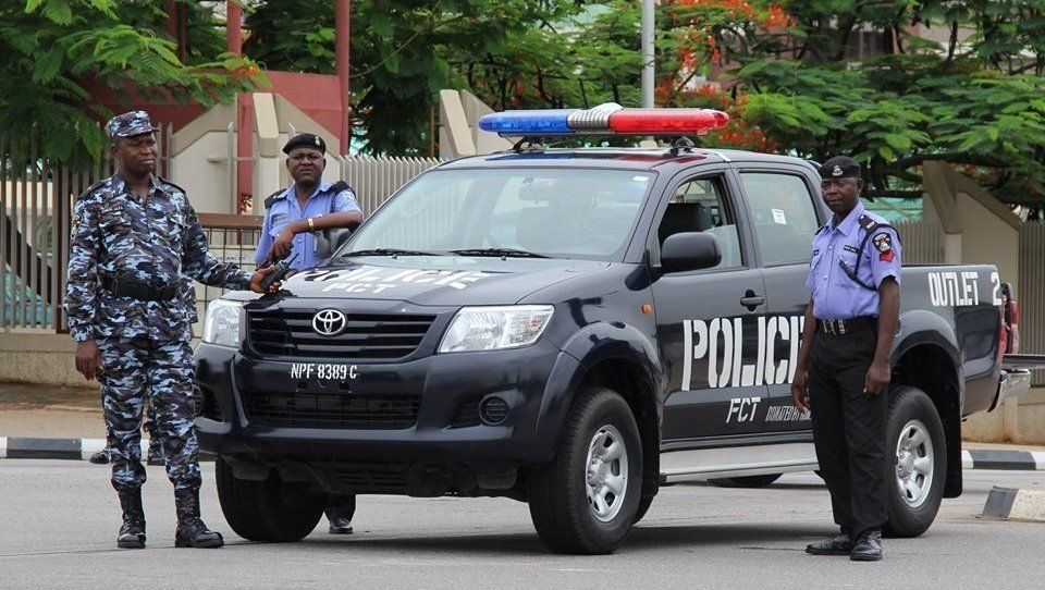 Nigeria Police officers on duty