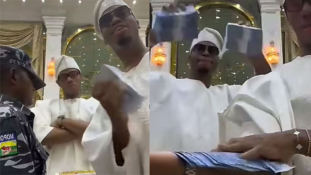 Screenahot of billionaire Okoya’s sons viral video