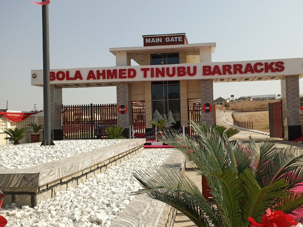 Tinubu inaugurates army barracks named after him