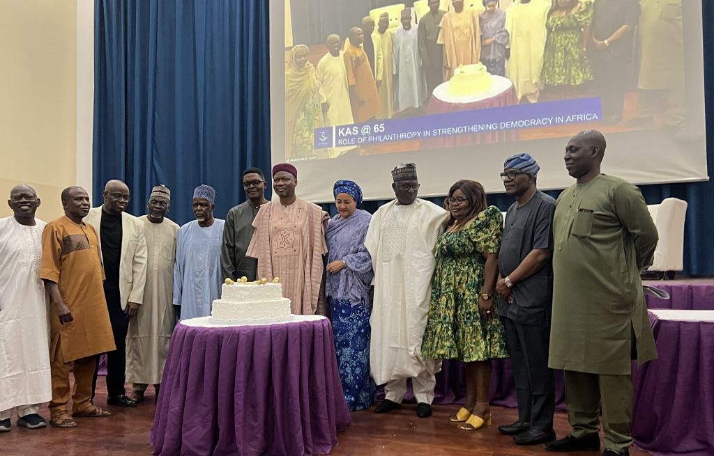 Some dignitaries present at the event in honour of the African Director of the MacArthur Foundation, Kole Shettima.