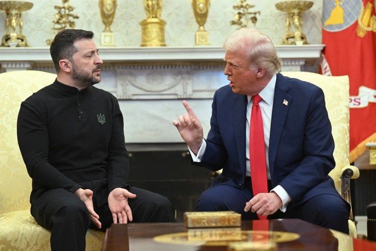 US President Donald Trump and the Ukrainian President, Volodymyr Zelensky