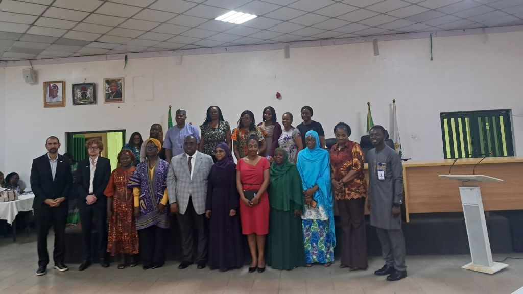 From left to right: Director of Planning Statistics and Documentation, NHRC, Halima Oyedele; Director of Legal Services and Consultants NHRC, Rabi Anwar; Executive Secretary of the NHRC, Tony Ojukwu; and Senior Adviser to the NHRC, Hilary Ogbonna.