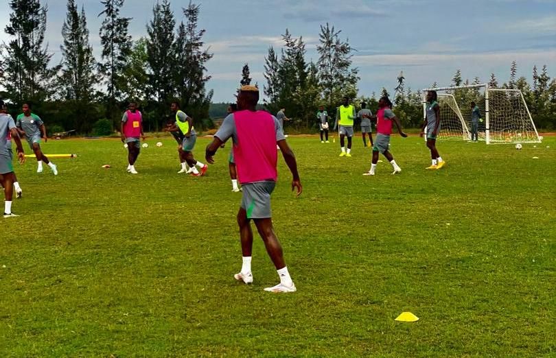 Super Eagles training in Kigali