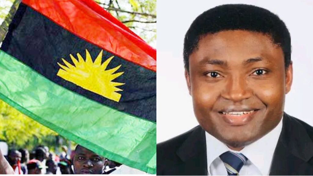 IPOB flag and Simon Ekpa