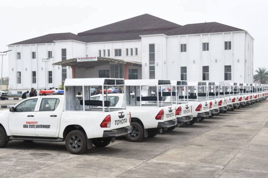 Otti presents 20 vehicles to security agencies