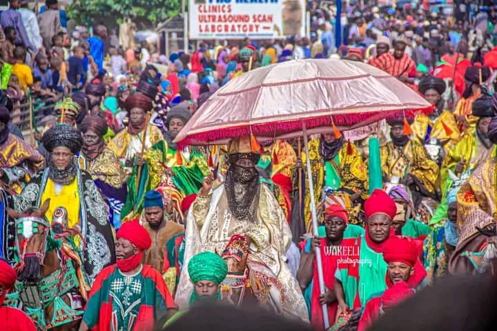 Emir Aminu Ado-Bayero, during this year's Durbar procession (PHOTO CREDIT: Kano Emirate council)