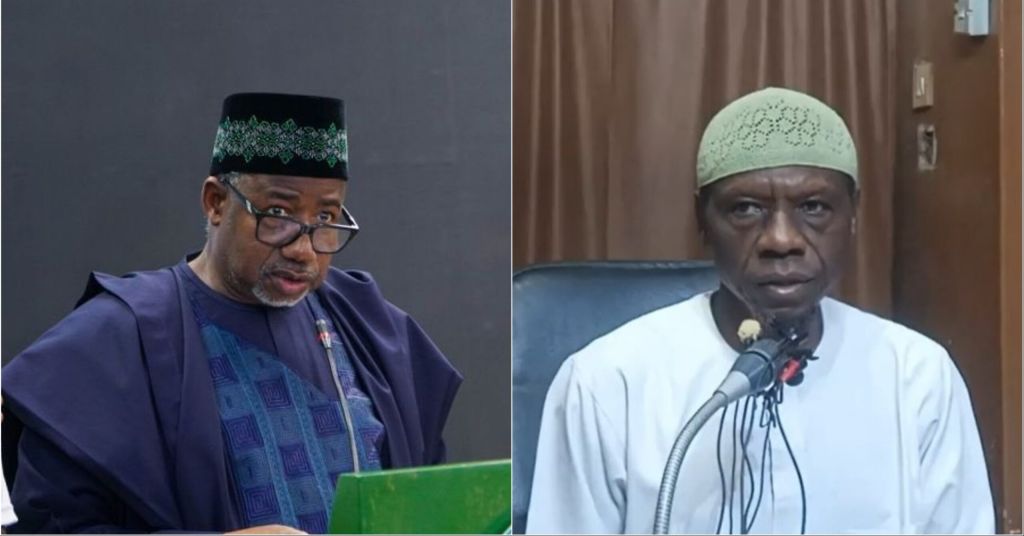 Photo collage of Governor Bala Mohammed and Bauchi-based Islamic cleric Idris Abdulaziz