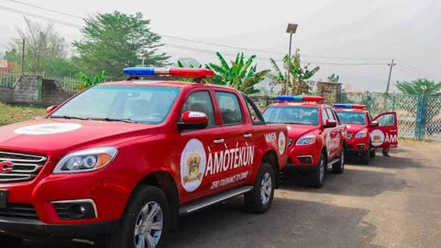 AMOTEKUN security trucks.