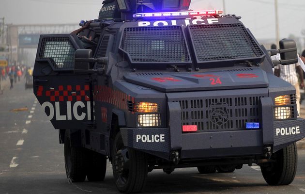 A police van used to illustrate the story