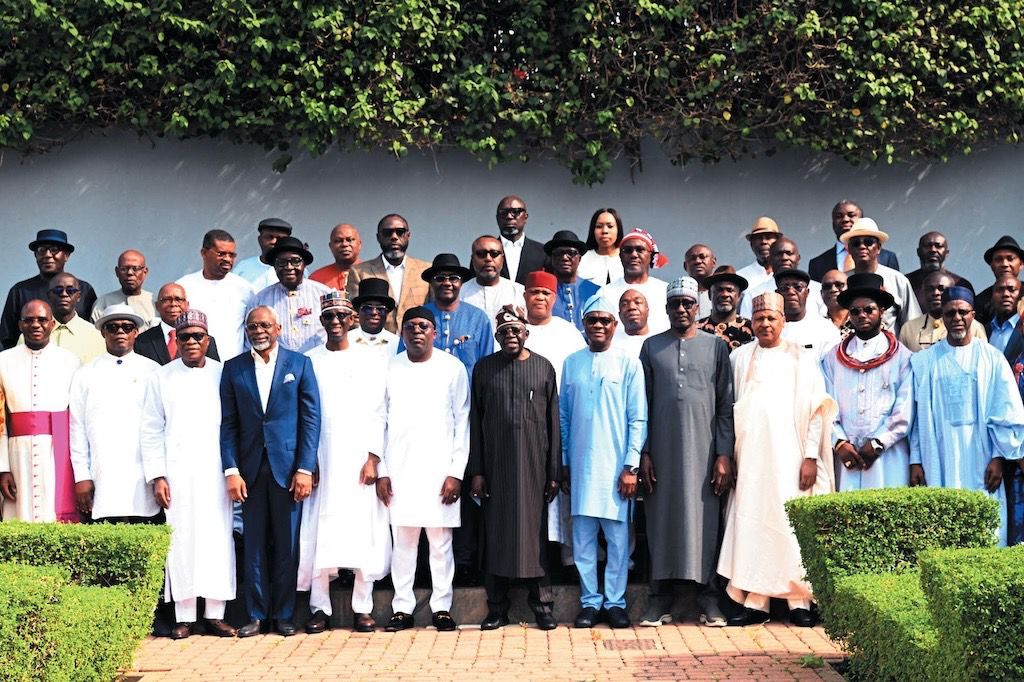 President Bola Tinubu and leaders of Ogoniland