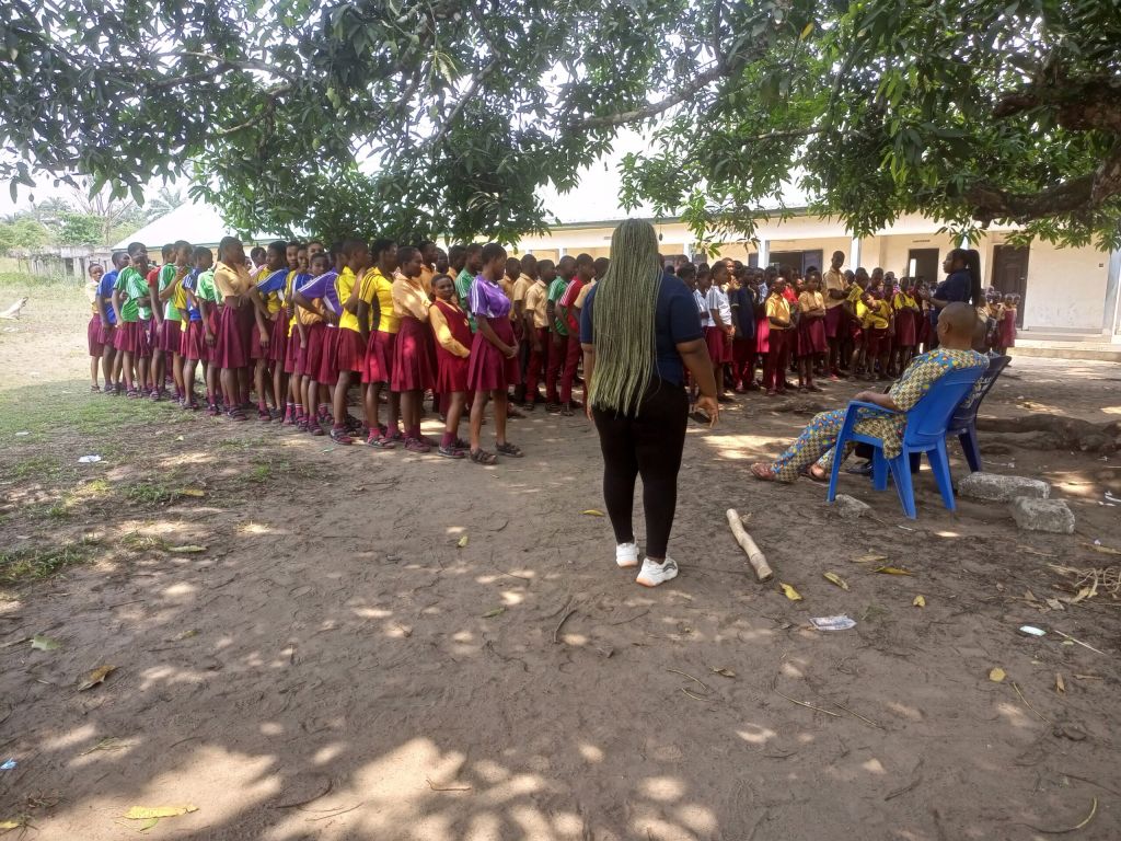 Students at Father Fintan's Memorial Comprehensive Secondary School, Ikot Ntot