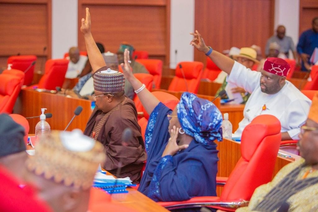 Members of the senate during plenary session [PHOTO: X @SPNigeria]