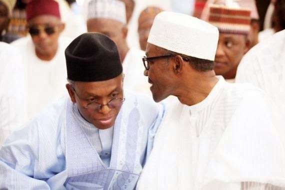 Governor of Kaduna State, Nasiru El Rufai and President Muhammadu Buhari