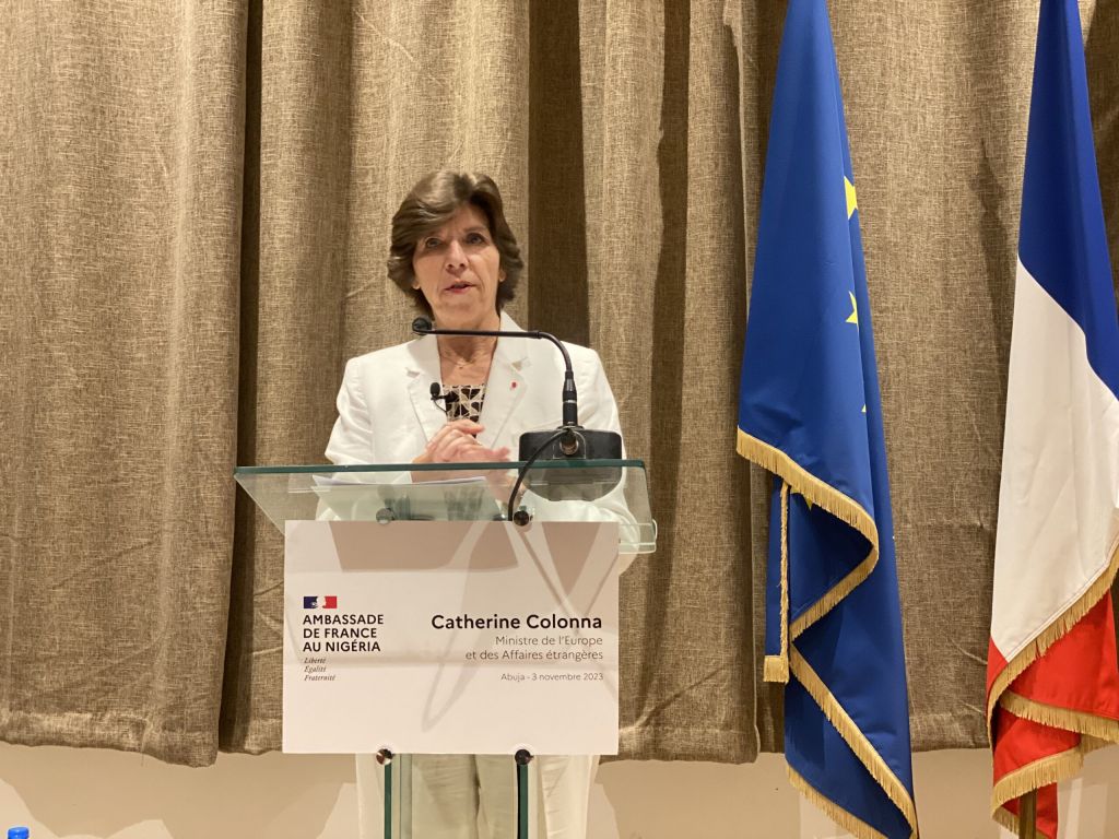 French foreign minister, Catherine Colonna [PHOTO CREDIT: Chiamaka Okafor]