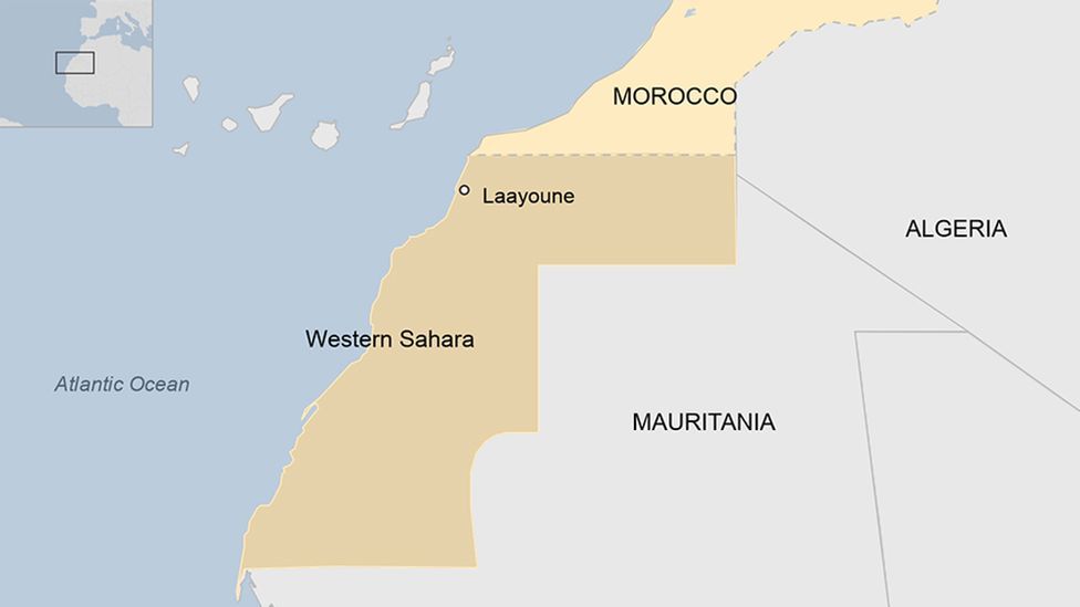 Map showing Western Sahara [PHOTO CREDIT: BBC News]