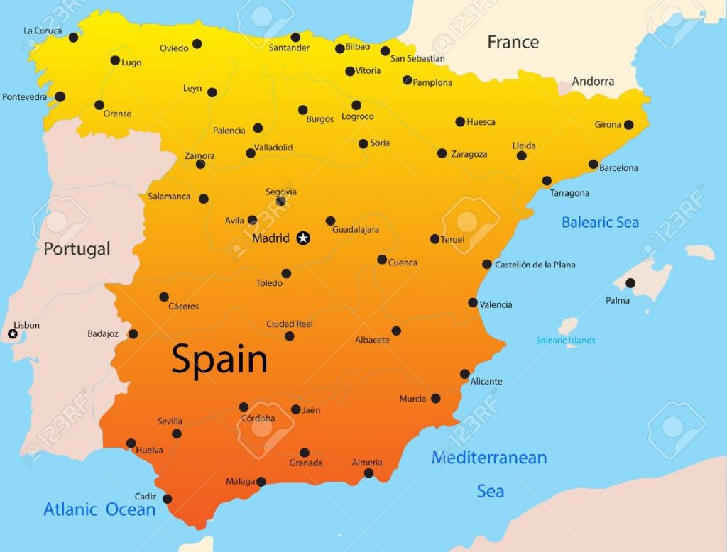 Map of Spain used to tell the story. [PHOTO CREDIT: 123RF.com]