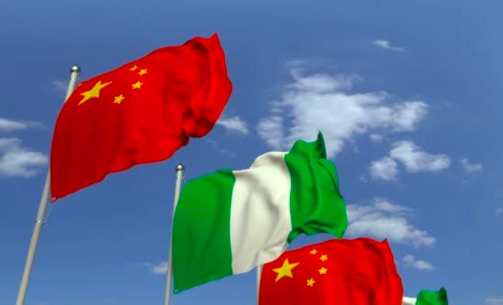 Nigeria and China Flags