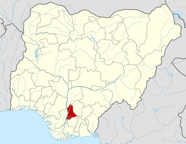 Map of Anambra state, Nigeria