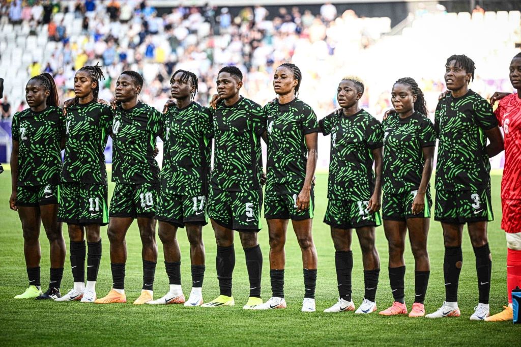 Nigeria's Super Falcons (PHOTO CREDIT: x.com @tosindemehin | via https://x.com/tosindemehin/status/1816856847833333848/photo/2)