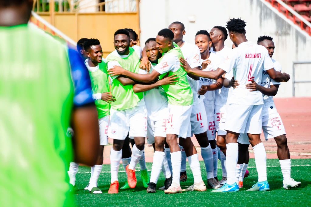 Rangers celebrating one of their goals in Saturday's outing