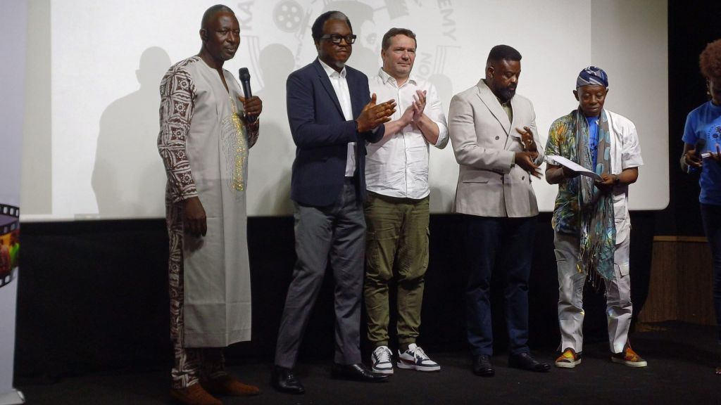 Prof Tunji Azeez,Kunle Afolayan, Christophe Pecot, Tunde Kelani and Seun Soyinka