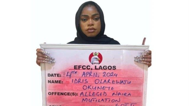 Bobrisky's EFCC mugshot