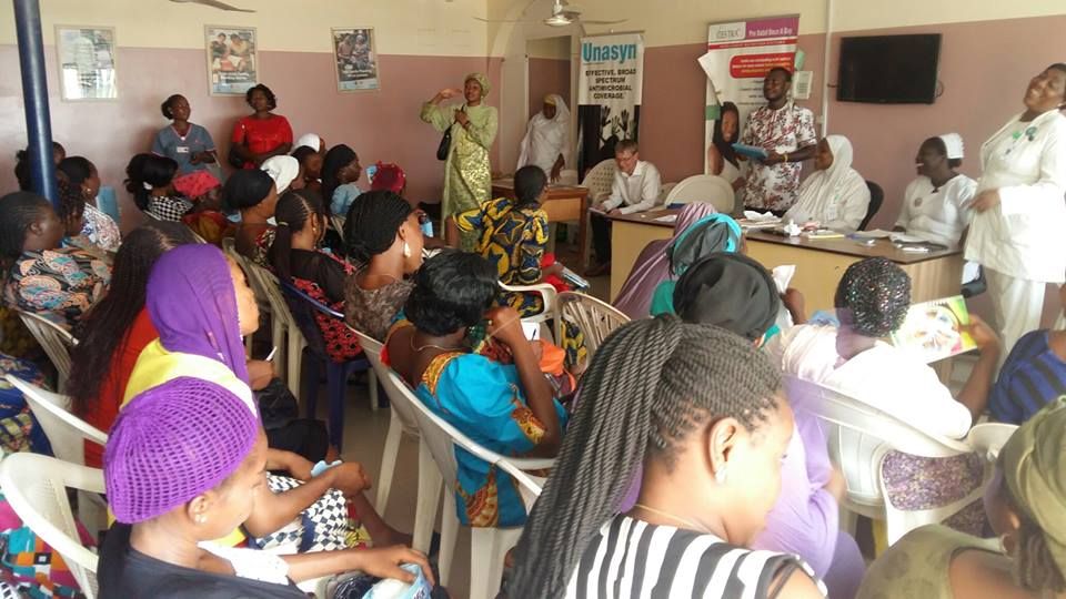 Women receiving lecture on family planning