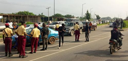 LASTMA officials at work [Vanguard News]