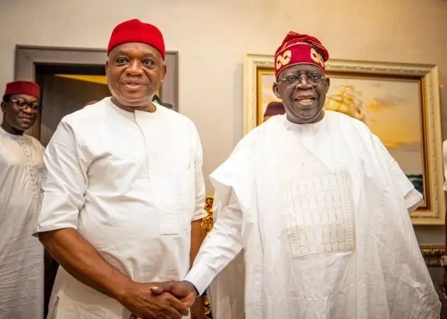 President Bola Tinubu and Senator Orji Uzor Kalu