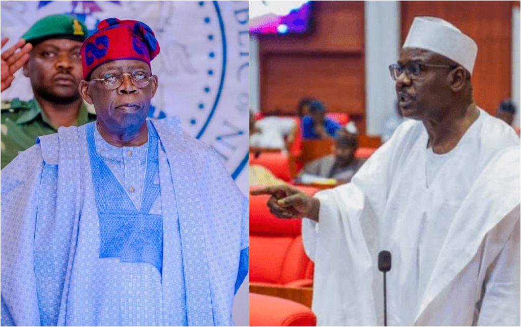 President Bola Tinubu and Senator Ali Ndume.